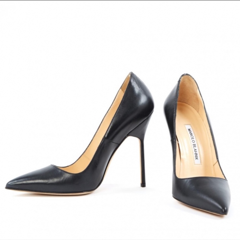 Manolo Blahnik BB 105mm Leather Pumps sz 8.5